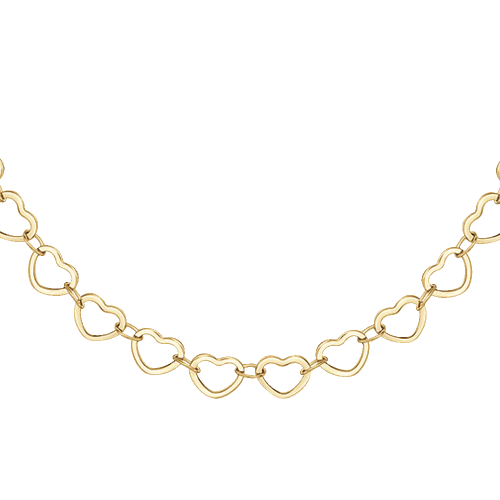 COLLANA DONNA IN ACCIAIO IP GOLD CON CUORI - Image 5