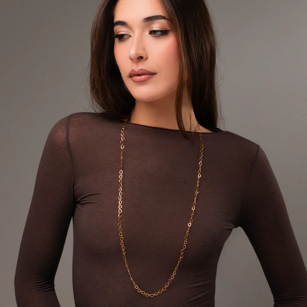 COLLANA DONNA IN ACCIAIO IP GOLD CON CUORI - Image 3