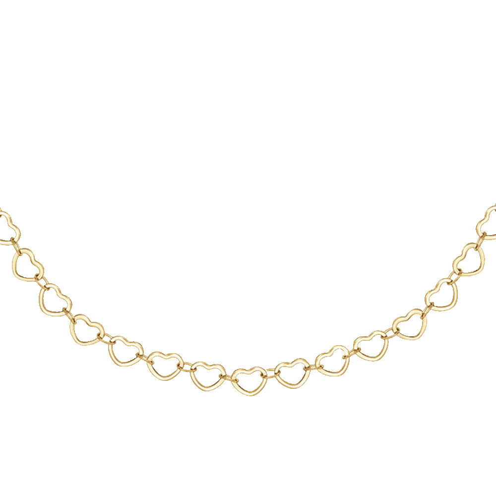 COLLANA DONNA IN ACCIAIO IP GOLD CON CUORI - Image 4