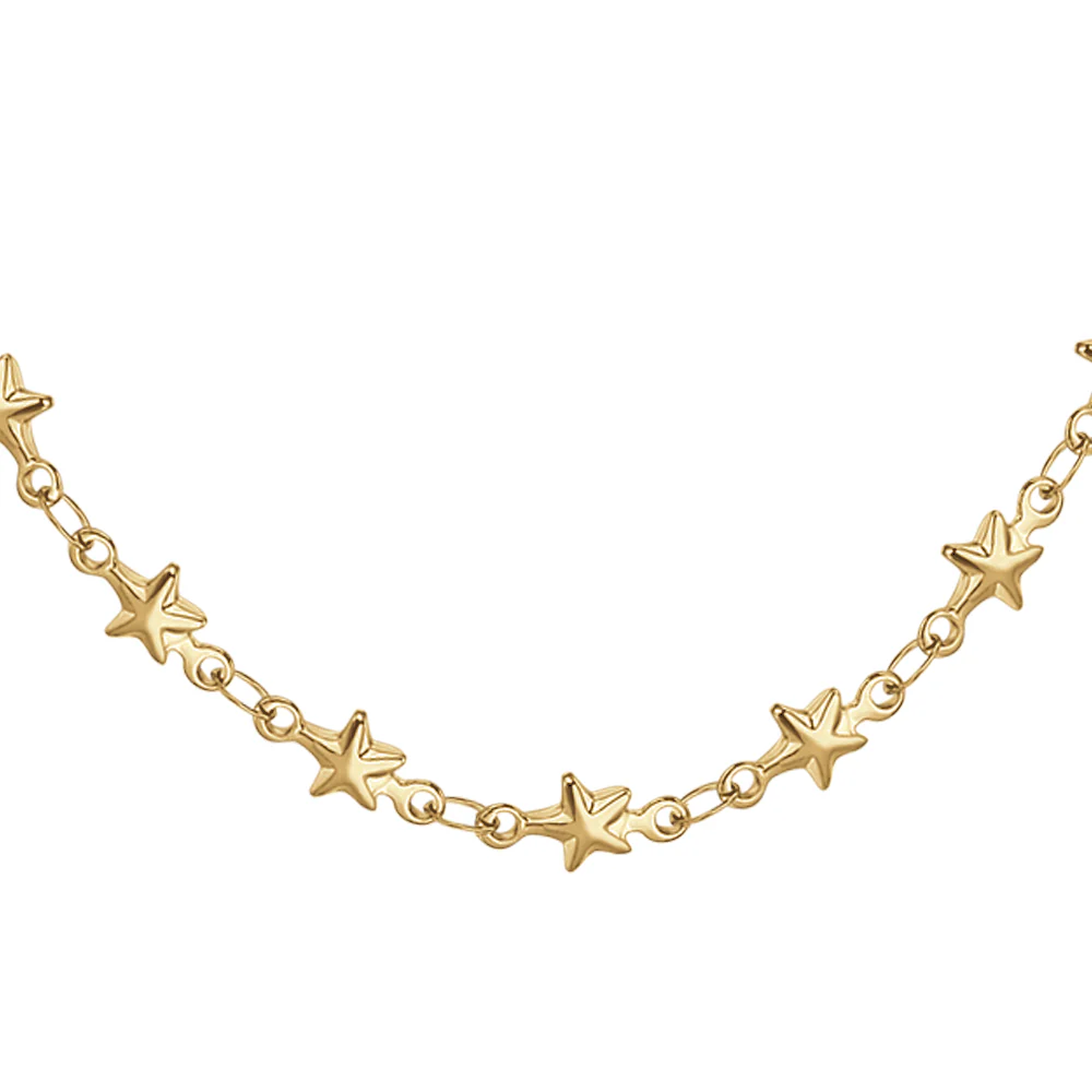 COLLANA DONNA IN ACCIAIO IP GOLD CON STELLE - Image 4