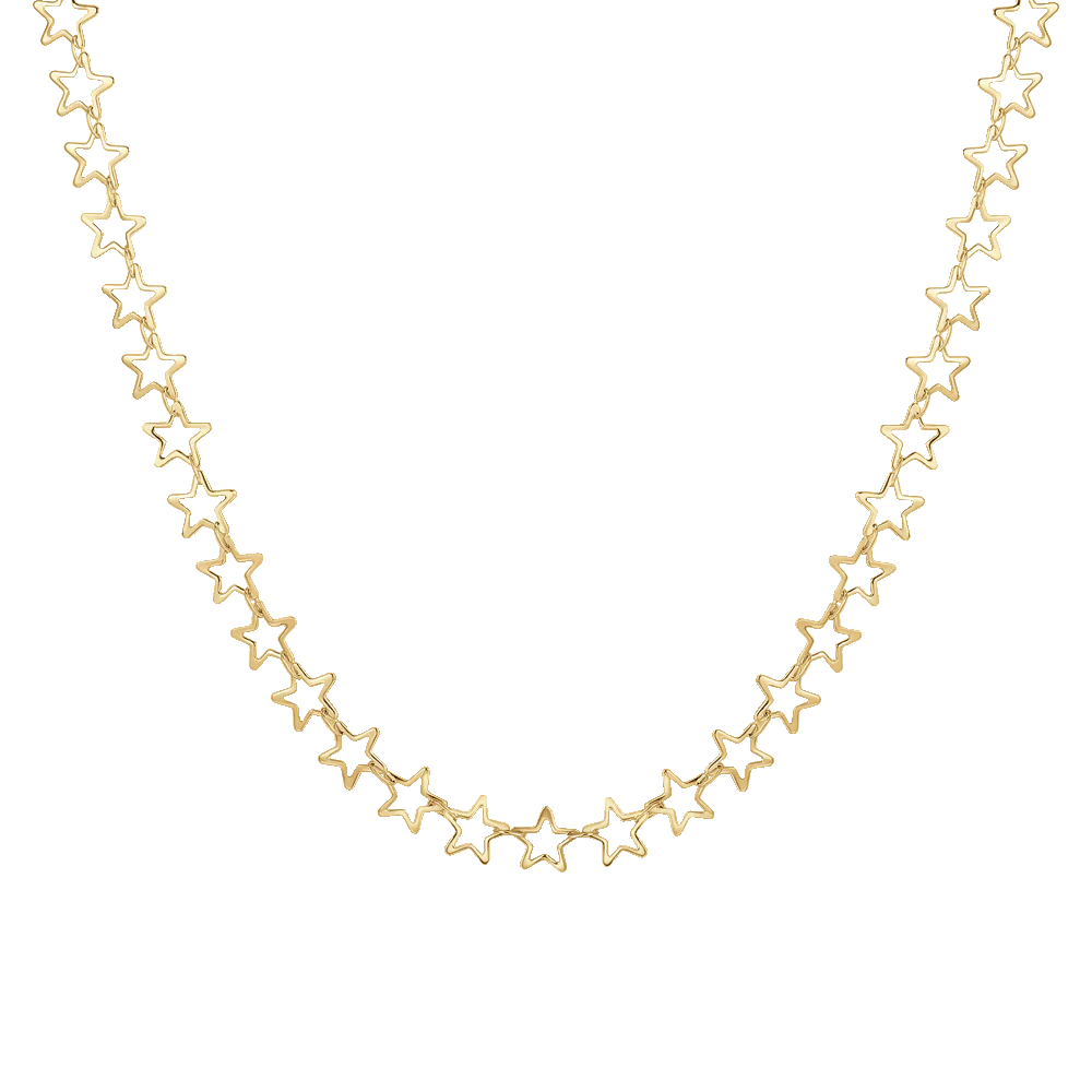 COLLANA DONNA IN ACCIAIO IP GOLD CON STELLE