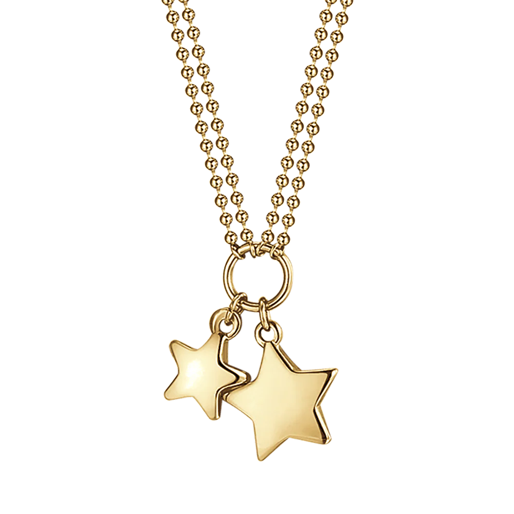 COLLANA DONNA IN ACCIAIO IP GOLD CON STELLE - Image 4