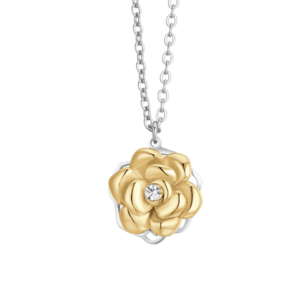 COLLANA DONNA IN ACCIAIO IP GOLD ROSA GIREVOLE - Image 5