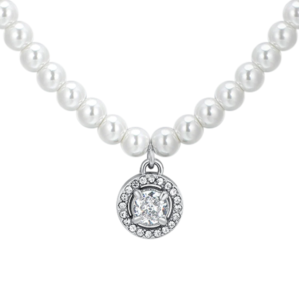 COLLANA DONNA IN ACCIAIO PERLE E ZIRCONE BIANCO - Image 4