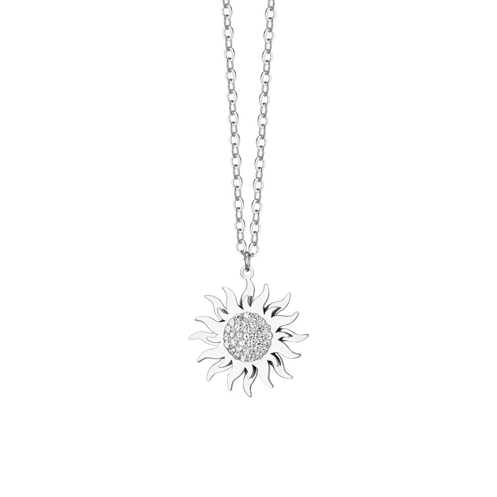 COLLANA DONNA IN ACCIAIO SOLE GIREVOLE