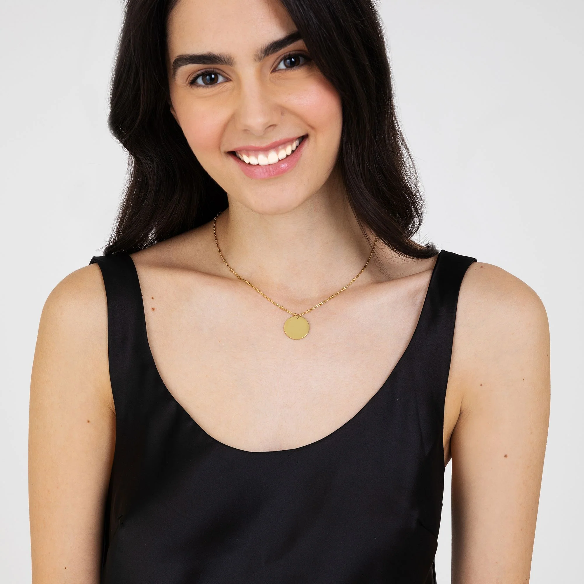 COLLANA DONNA PESRONALIZZATA IN ACCIAIO IN DORATO CON PIASTRA - Image 3