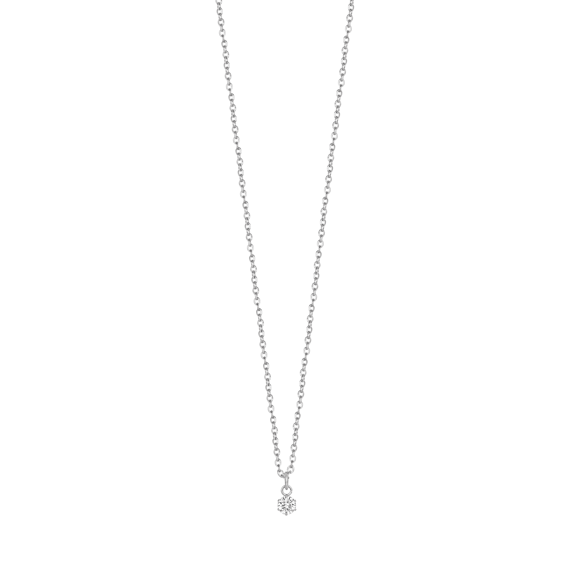 COLLANA DONNA PUNTO LUCE IN ACCIAIO CON CRISTALLO BIANCO DA 4 MM - Image 3