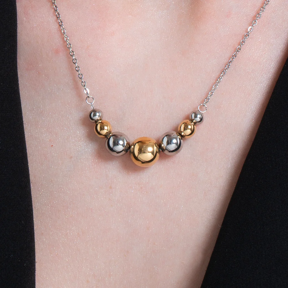 COLLANA DONNAIN ACCIAIO ED ACCIAIO IP GOLD - Image 2