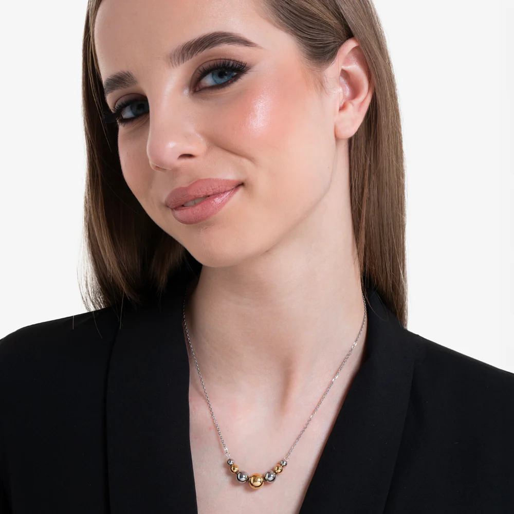 COLLANA DONNAIN ACCIAIO ED ACCIAIO IP GOLD - Image 3