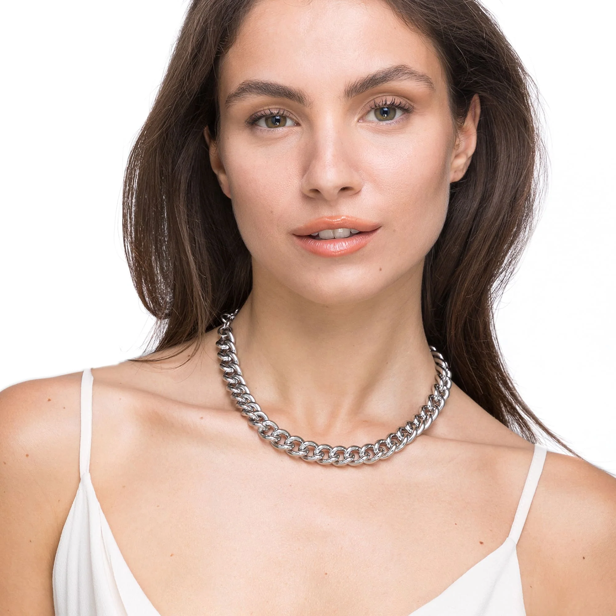 COLLANA DONNA IN ACCIAIO CON MAGLIA CATENA - Image 3