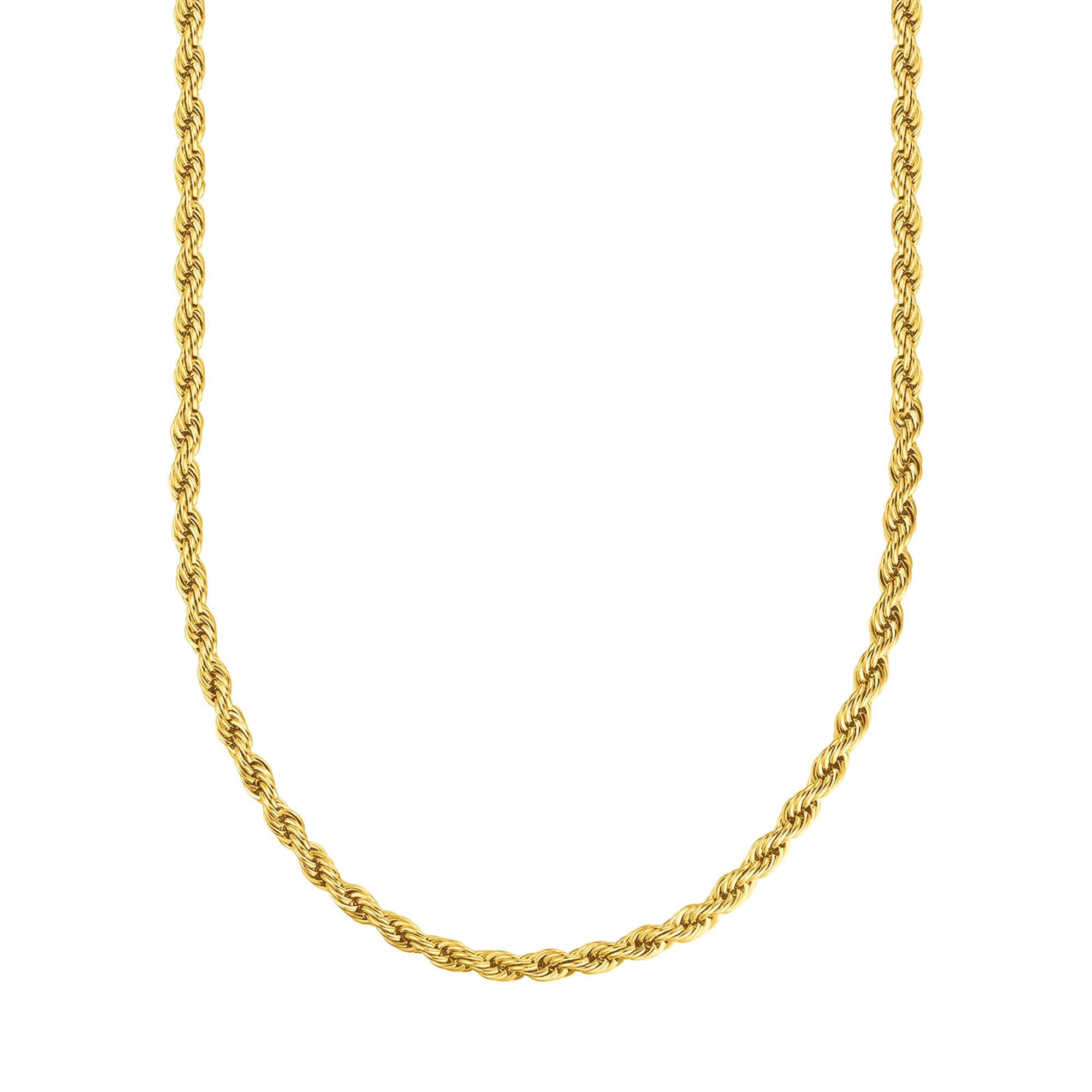 COLLANA UNISEX TORCHON IN ACCIAIO IP GOLD 4MM - Image 7