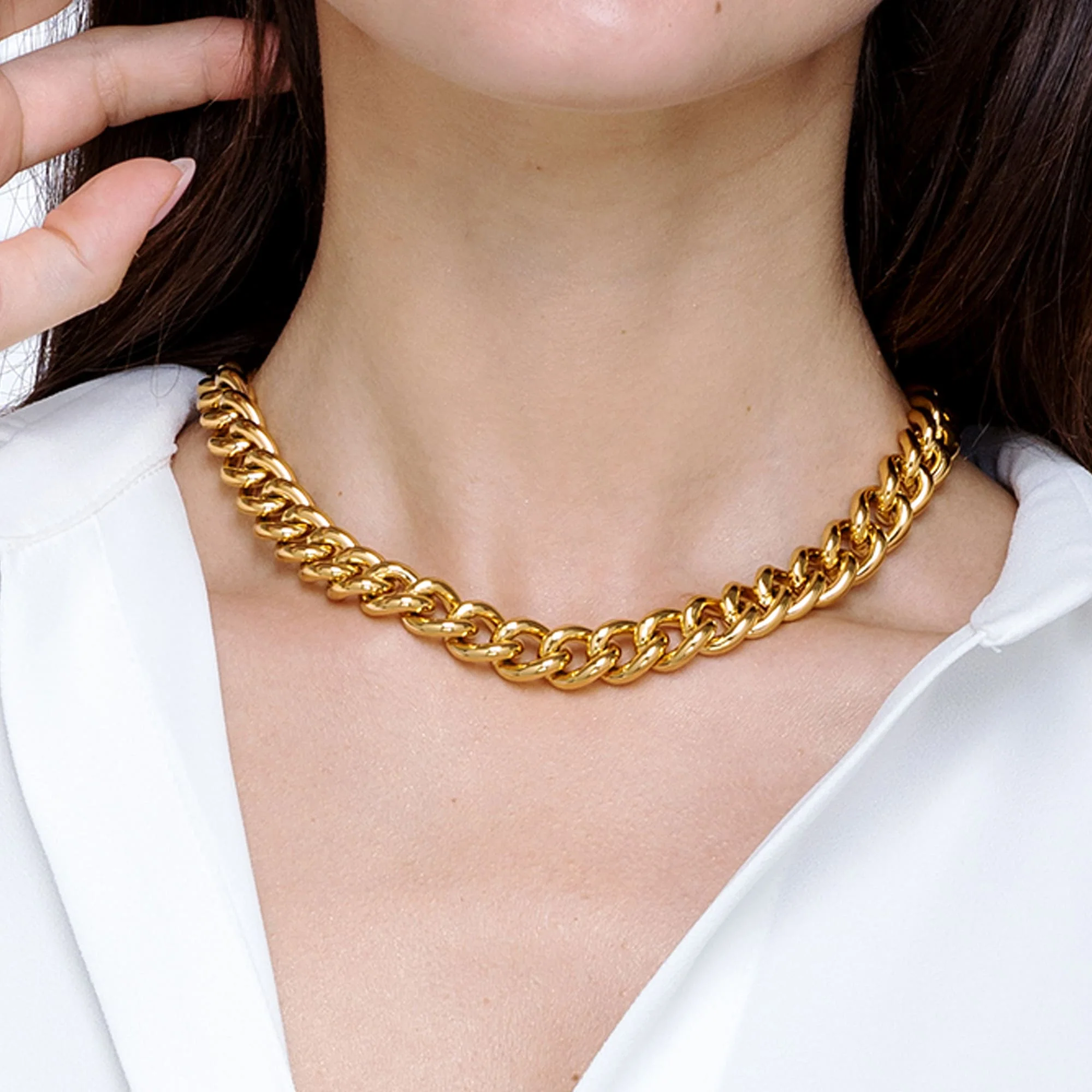 COLLANA DONNA IN ACCIAIO CON MAGLIA CATENA - Image 7