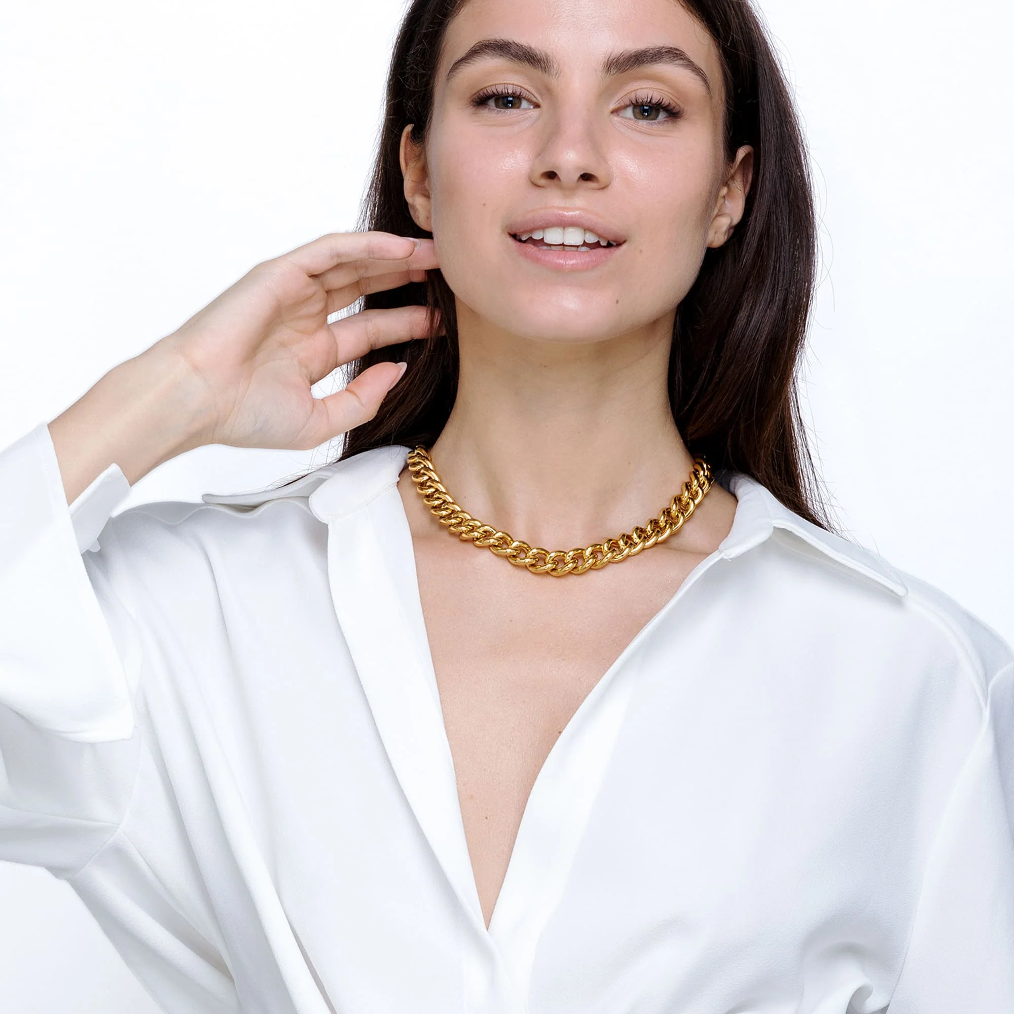 COLLANA DONNA IN ACCIAIO CON MAGLIA CATENA - Image 8