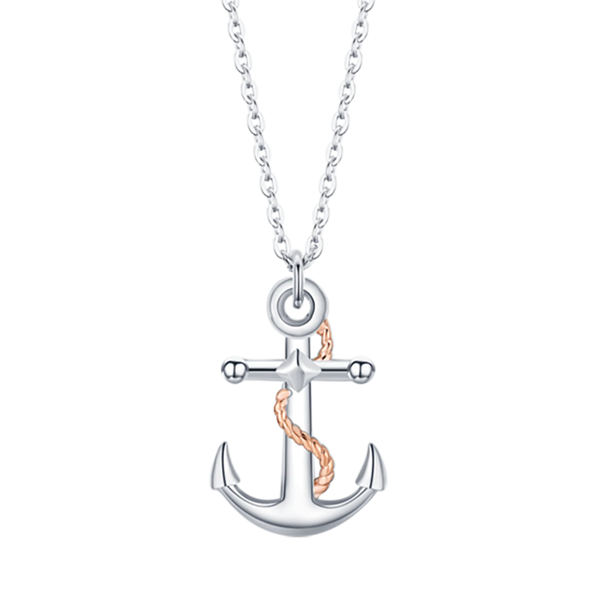 COLLANA UOMO IN ACCIAIO CON ANCORA IP ROSE ED ELEMENTI IN SILVER - Image 9