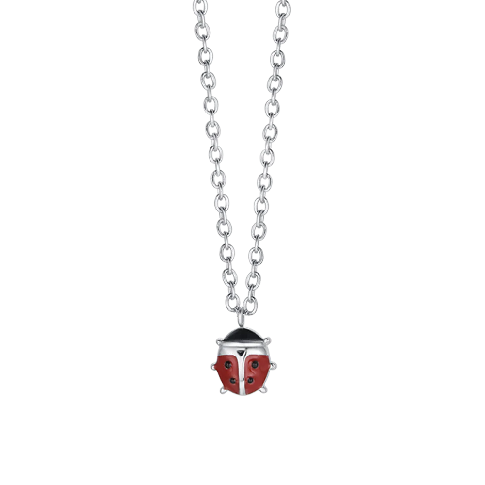 COLLANA BAMBINA IN ACCIAIO CON COCCINELLA