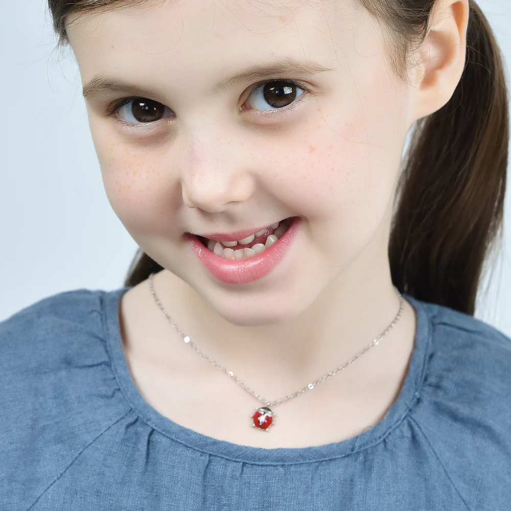 COLLANA BAMBINA IN ACCIAIO CON COCCINELLA - Image 3