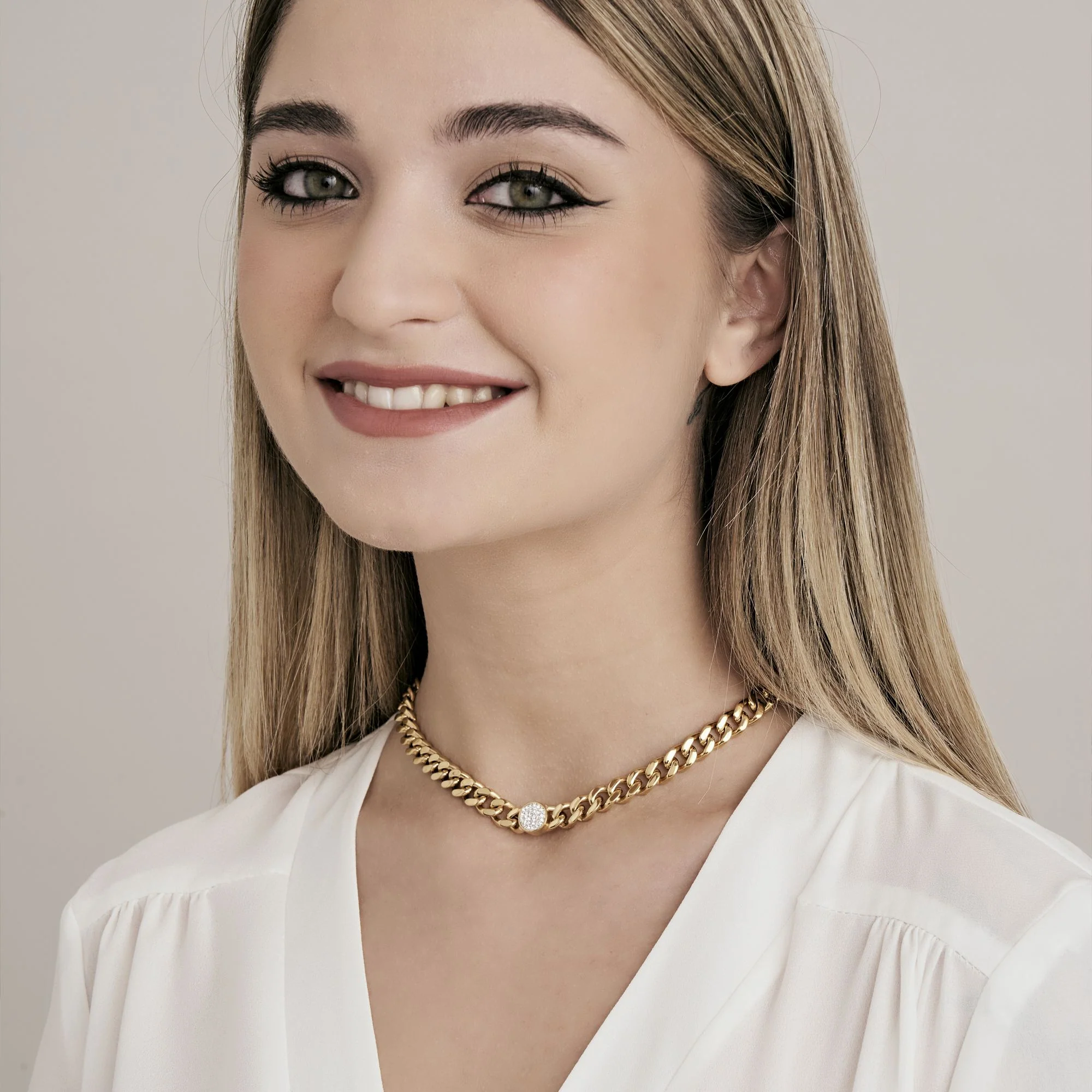 COLLANA DONNA IN ACCIAIO CON CRISTALLI - Image 8