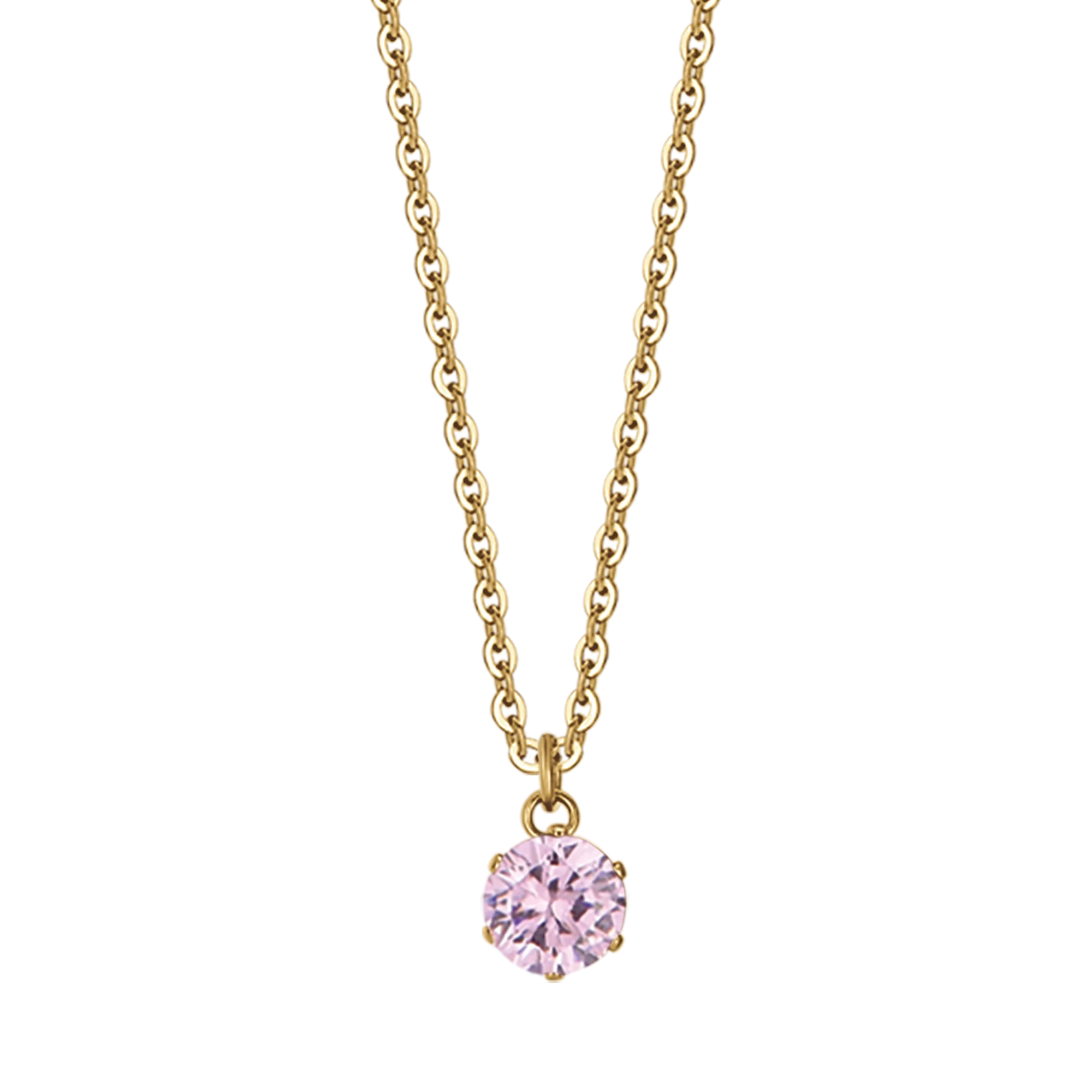 COLLANA DONNA IN ACCIAIO CON CRISTALLO ROSA - Image 9