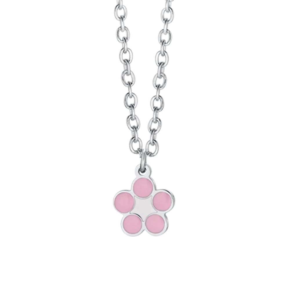 COLLANA BAMBINA IN ACCIAIO CON FIORE - Image 4