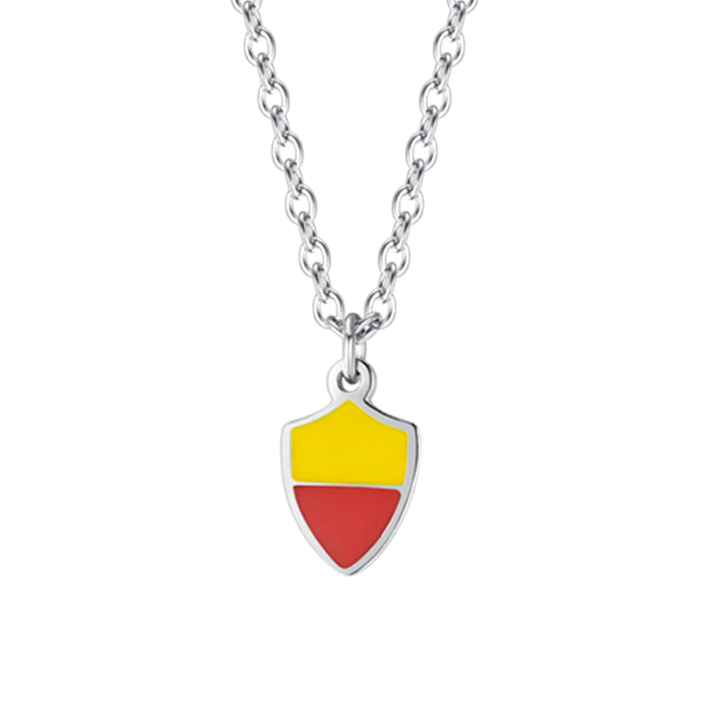 COLLANA BAMBINO IN ACCIAIO CON SMALTO GIALLO E ROSSO - Image 4