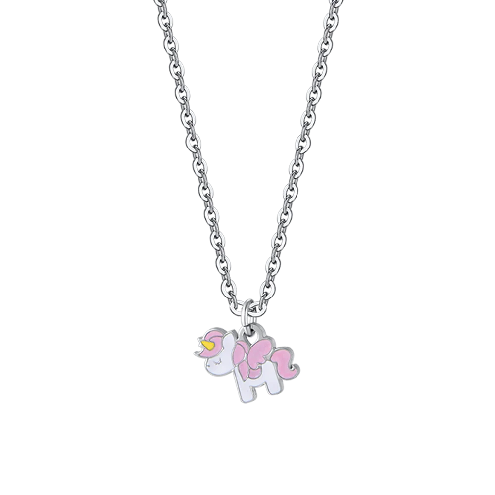 COLLANA BAMBINA IN ACCIAIO CON UNICORNO