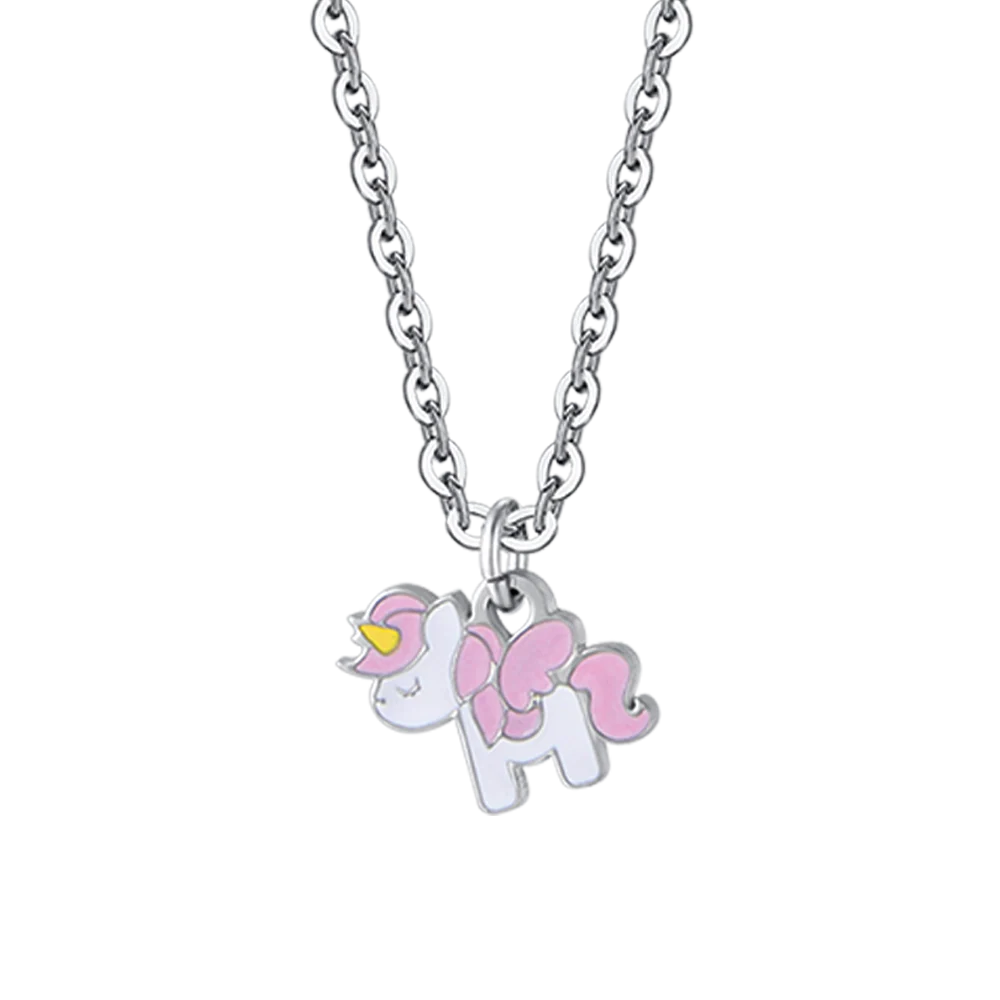 COLLANA BAMBINA IN ACCIAIO CON UNICORNO - Image 4