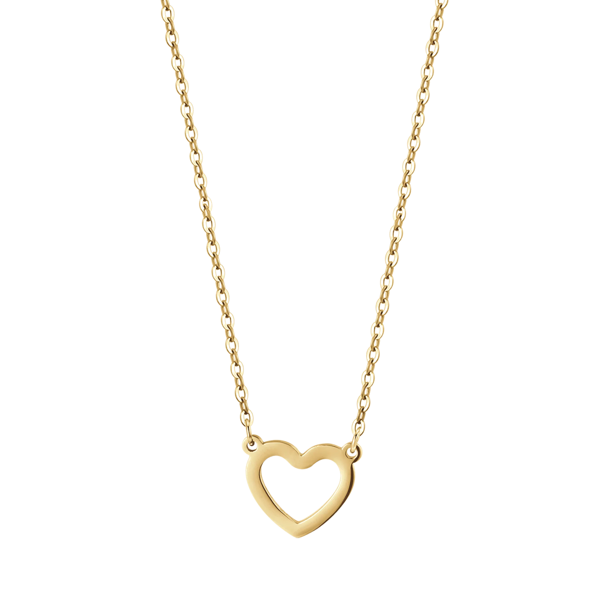 COLLANA DONNA IN ACCIAIO IP GOLD CON CUORE GOLD