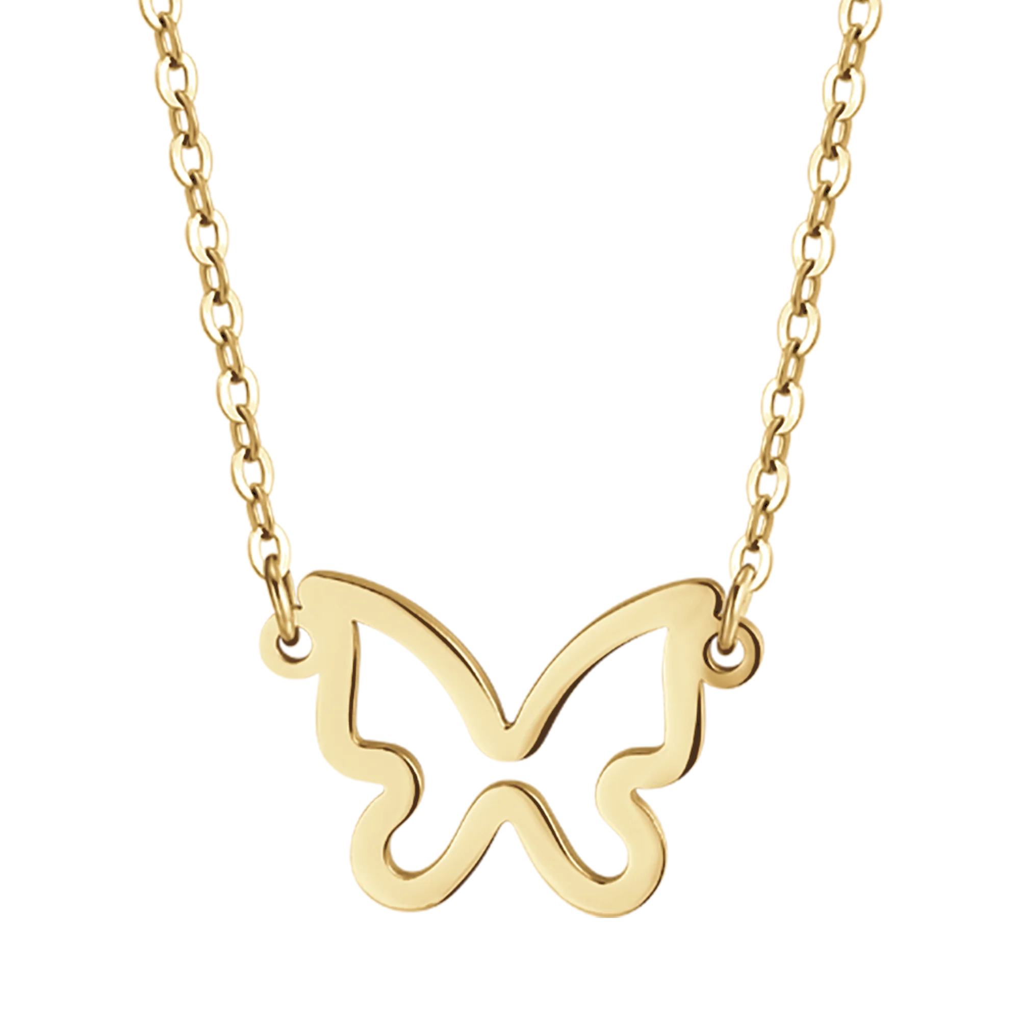 COLLANA DONNA IN ACCIAIO IP GOLD CON FARFALLA GOLD - Image 4