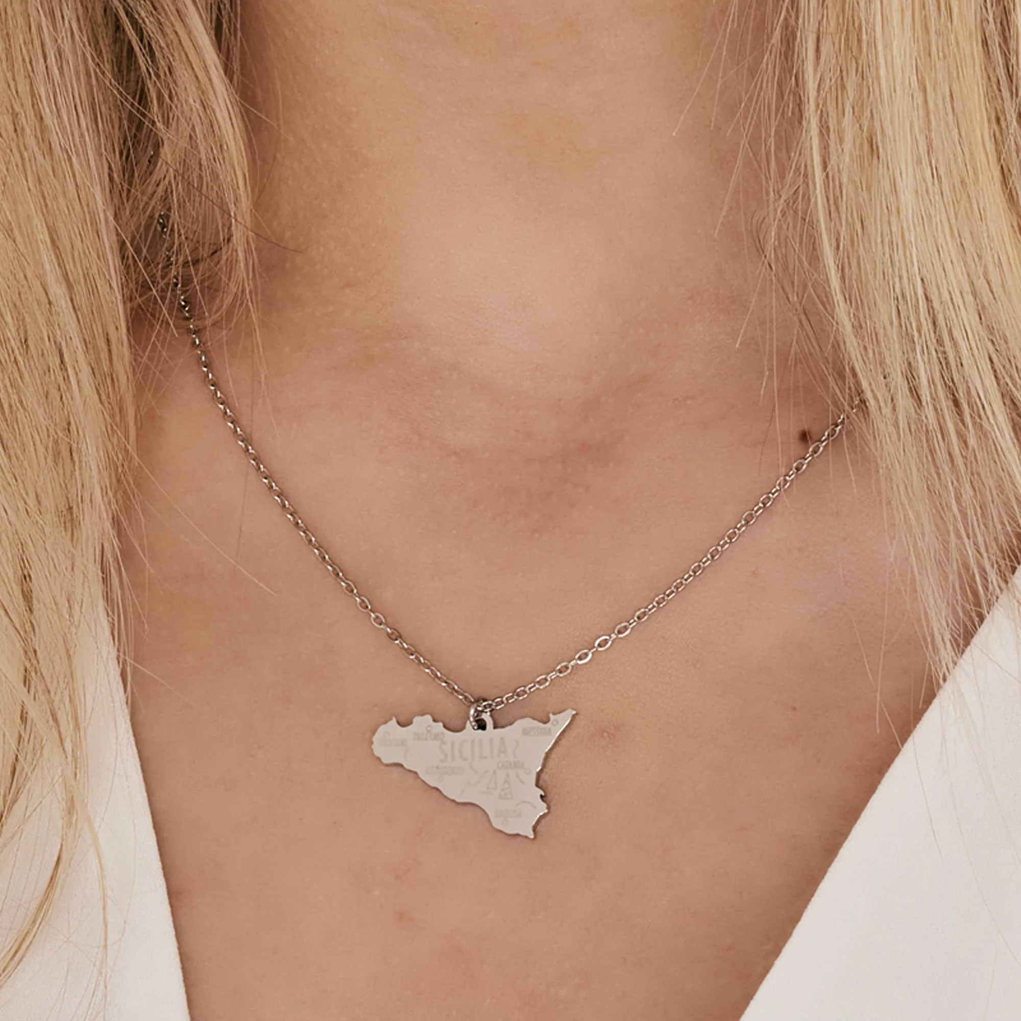 COLLANA DONNA IN ACCIAIO SICILIA - Image 2