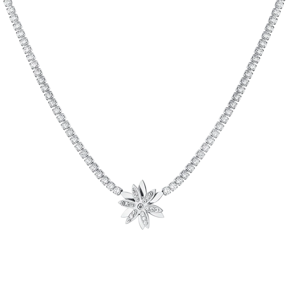 COLLANA TENNIS DONNA IN ACCIAIO FIORE GIREVOLE - Image 5
