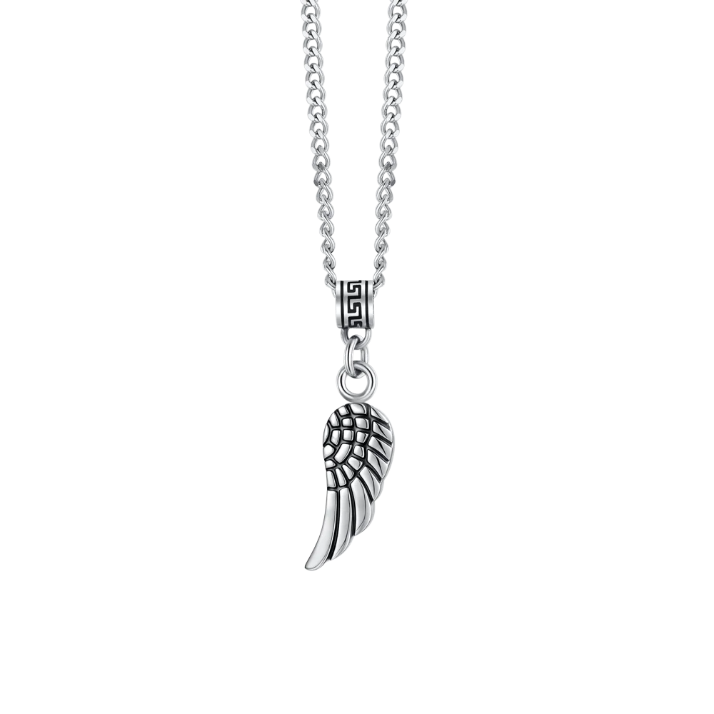 COLLANA UOMO IN ACCIAIO CON ALA