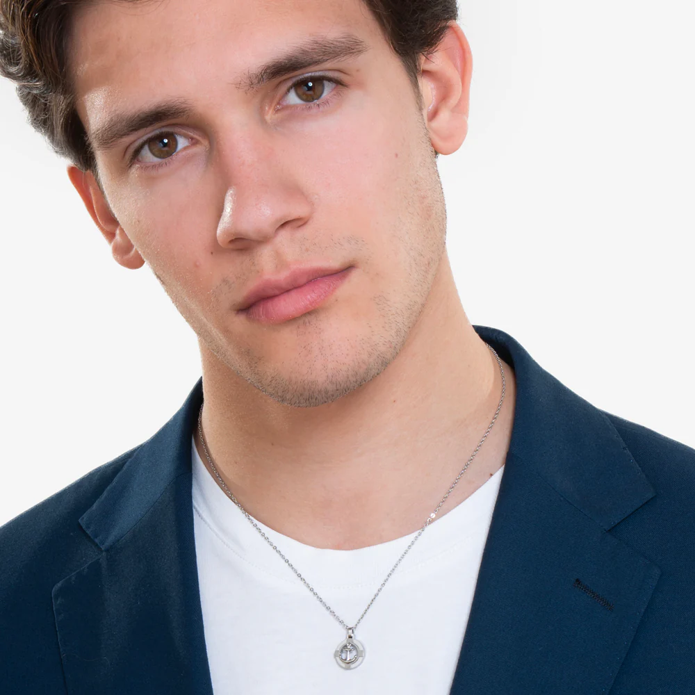 COLLANA UOMO IN ACCIAIO CON  ANCORA - Image 3