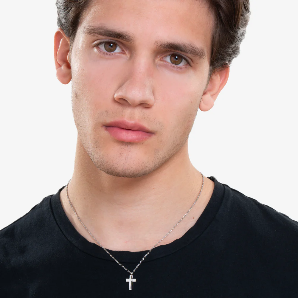COLLANA UOMO IN ACCIAIO CON CROCE - Image 3