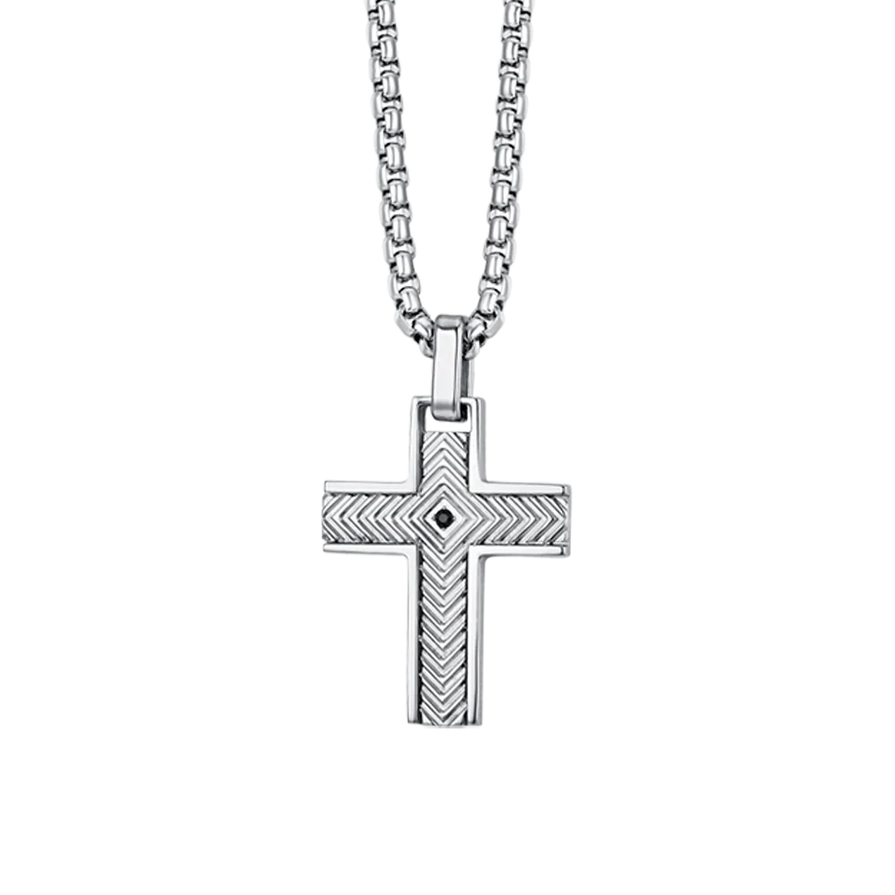 COLLANA UOMO IN ACCIAIO CON CROCE - Image 4