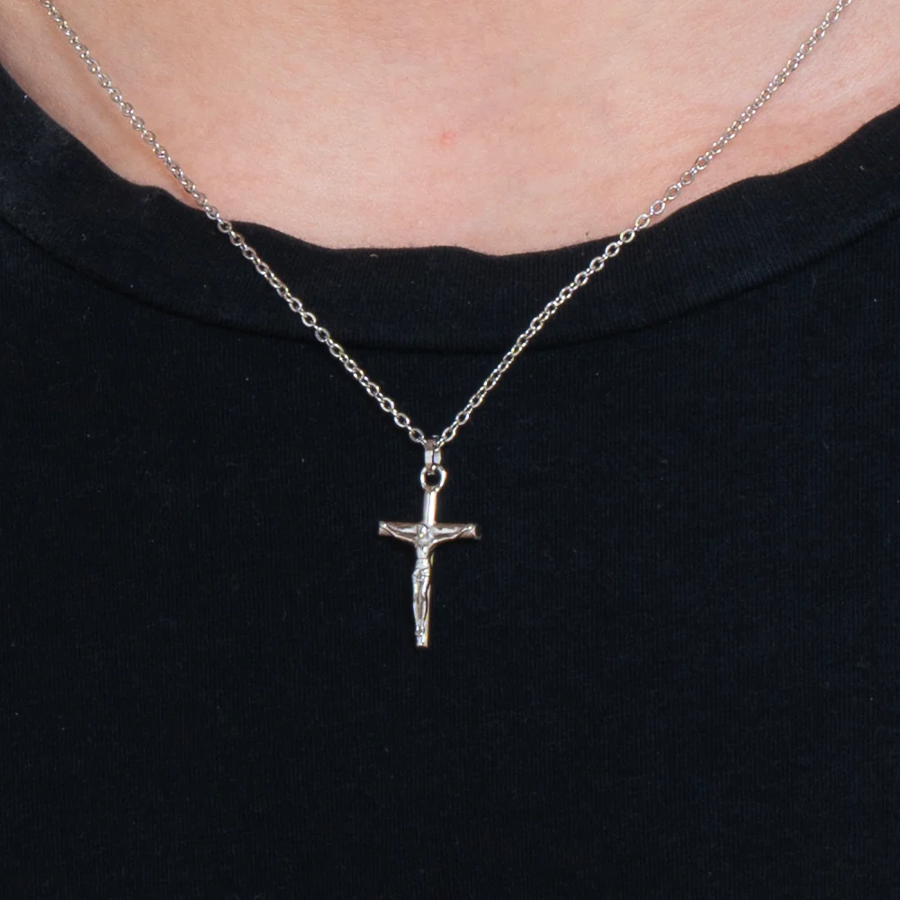 COLLANA UOMO IN ACCIAIO CON CROCIFISSO - Image 2