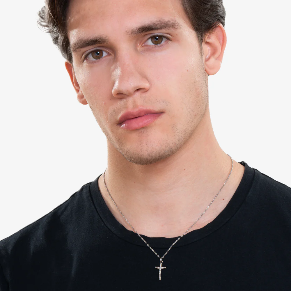 COLLANA UOMO IN ACCIAIO CON CROCIFISSO - Image 3