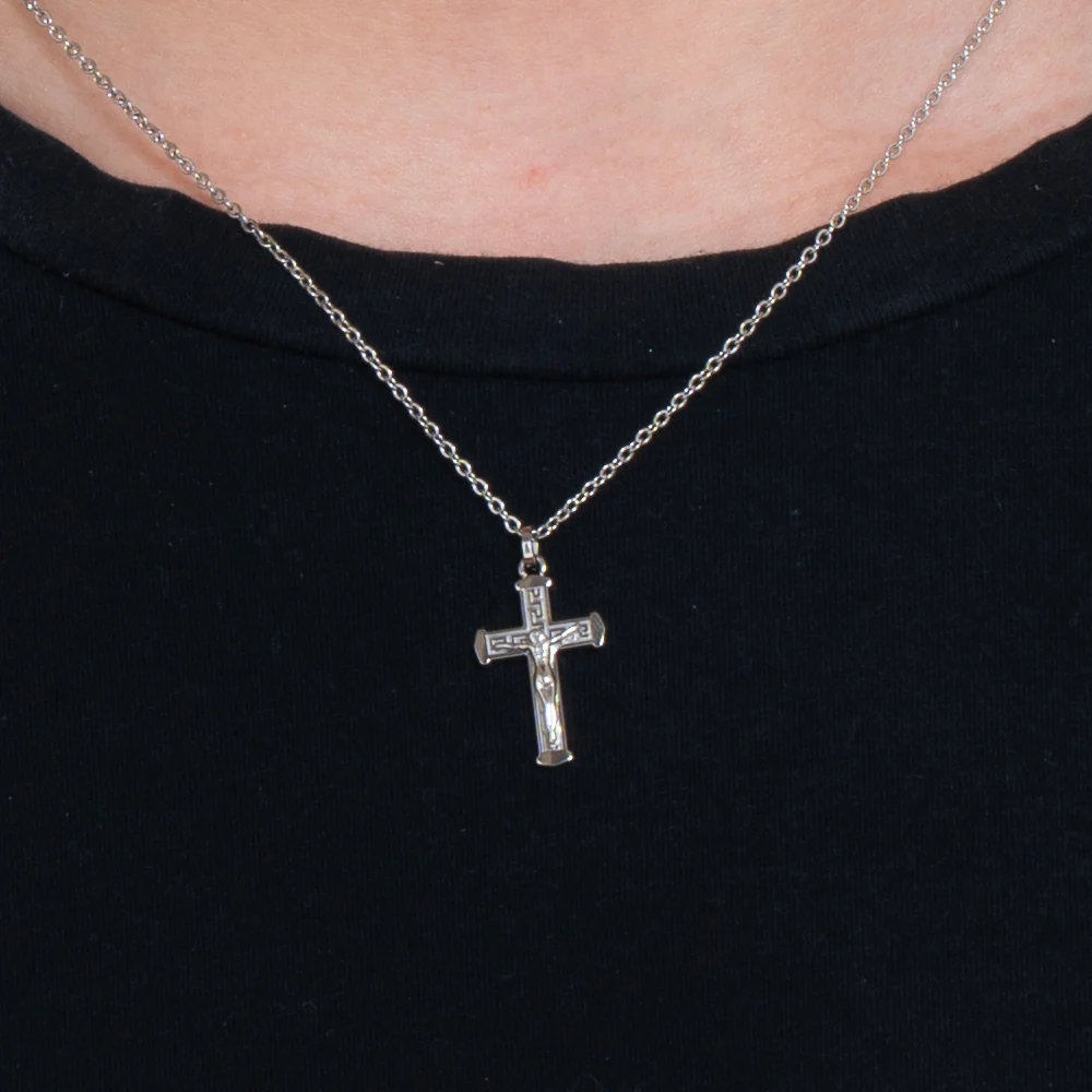 COLLANA UOMO IN ACCIAIO CON CROCIFISSO - Image 2
