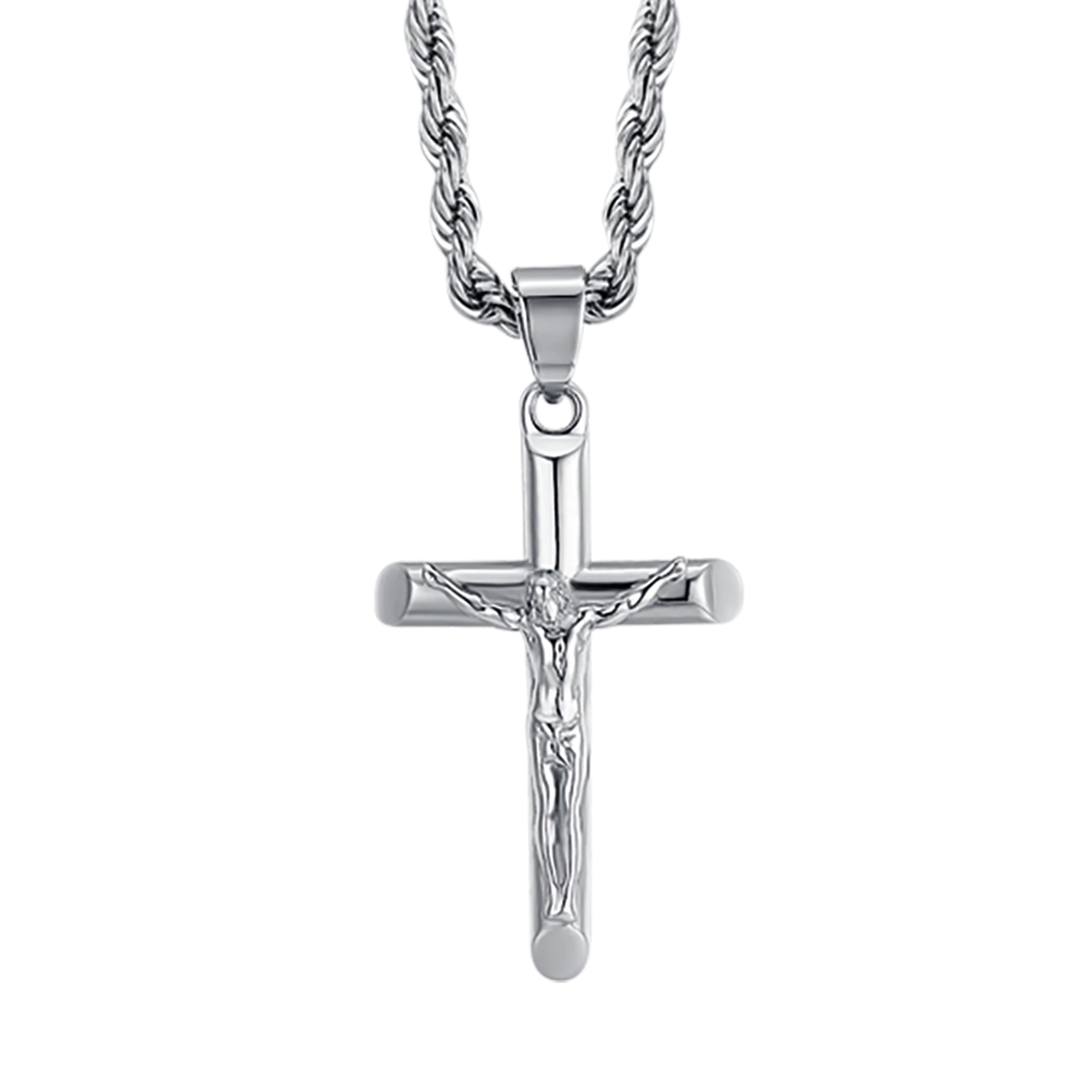 COLLANA UOMO IN ACCIAIO CON CROCIFISSO - Image 4