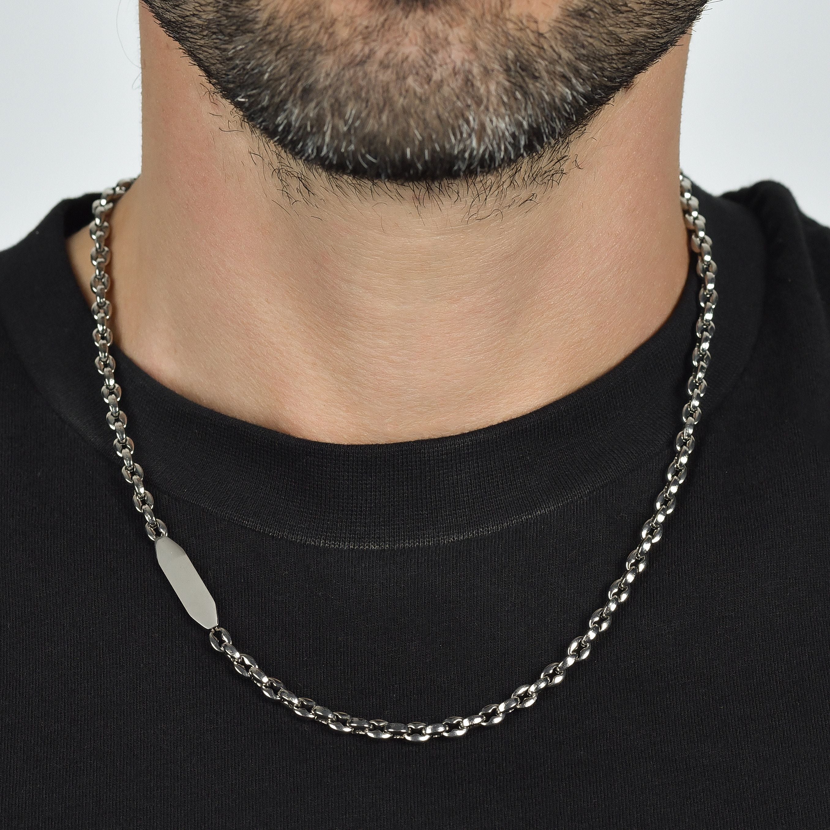 COLLANA UOMO IN ACCIAIO CON ELEMENTO - Image 2