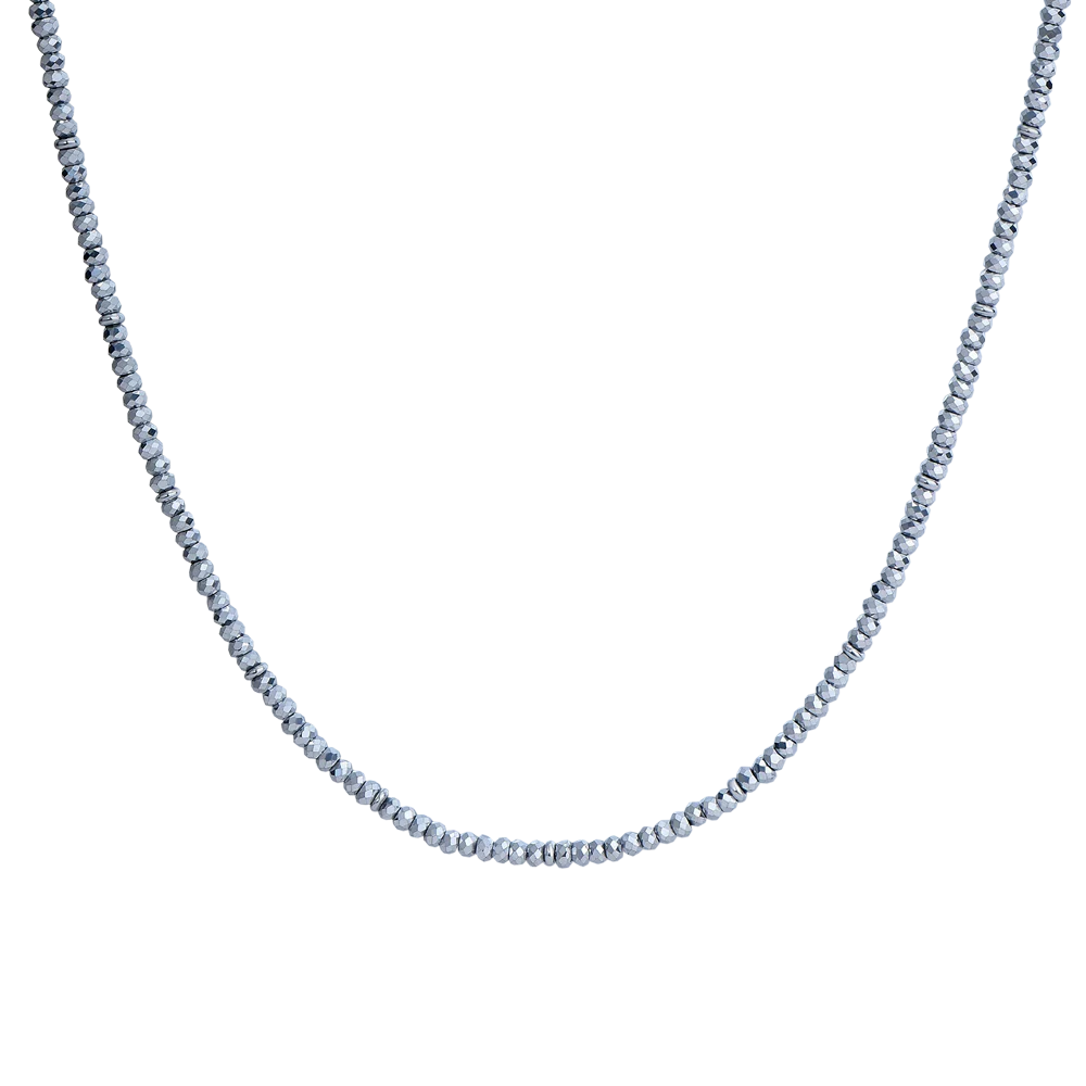 COLLANA UOMO IN ACCIAIO CON EMATITE SILVER