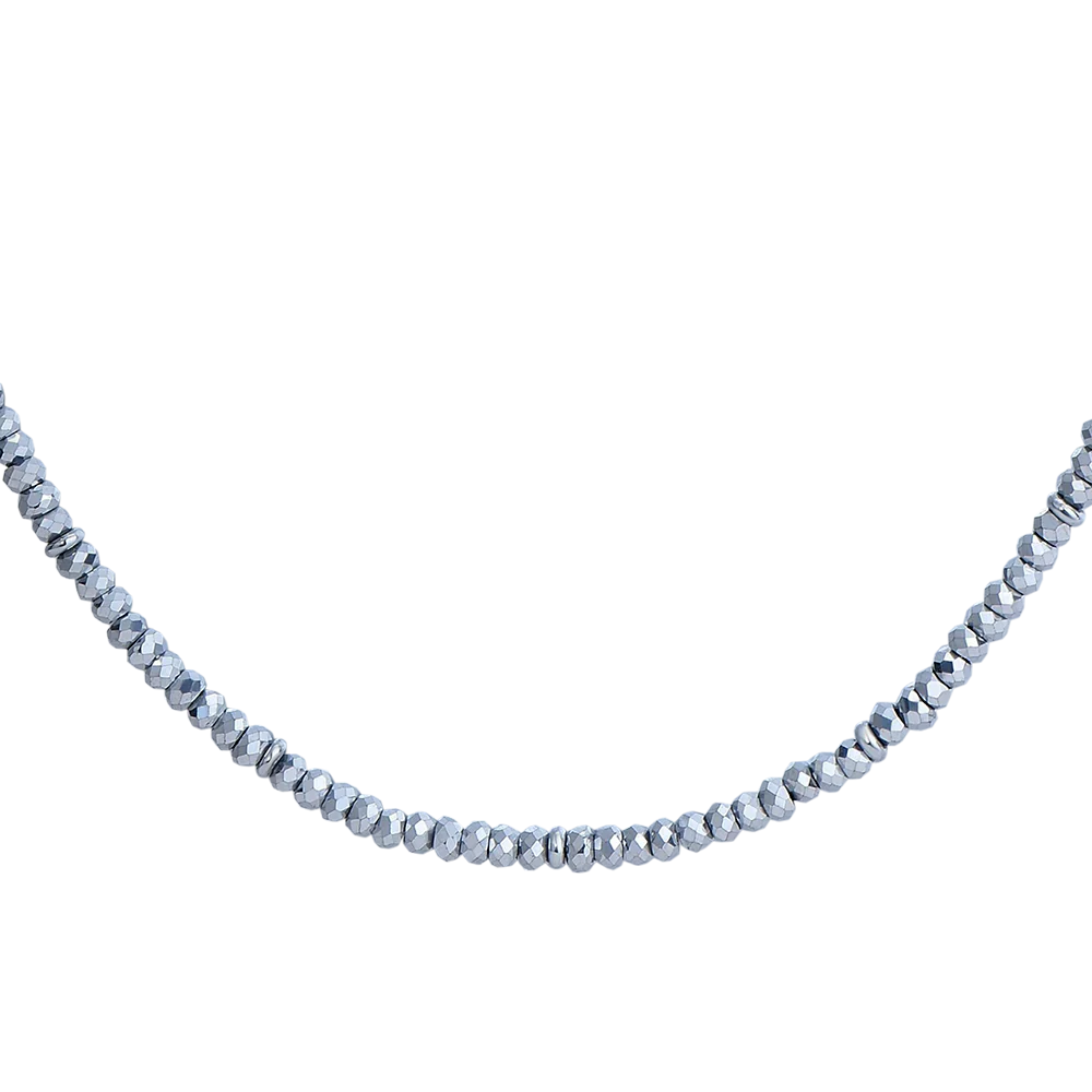 COLLANA UOMO IN ACCIAIO CON EMATITE SILVER - Image 5