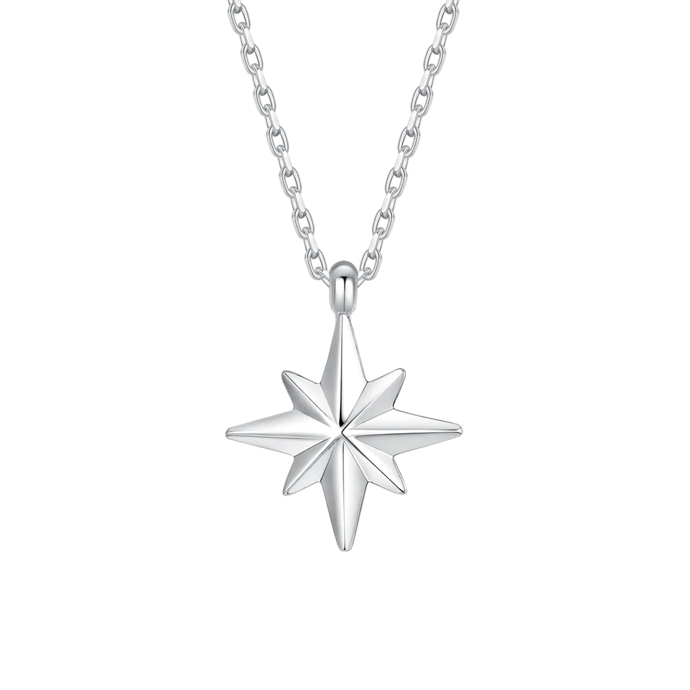 COLLANA UOMO IN ACCIAIO CON ROSA DEI VENTI