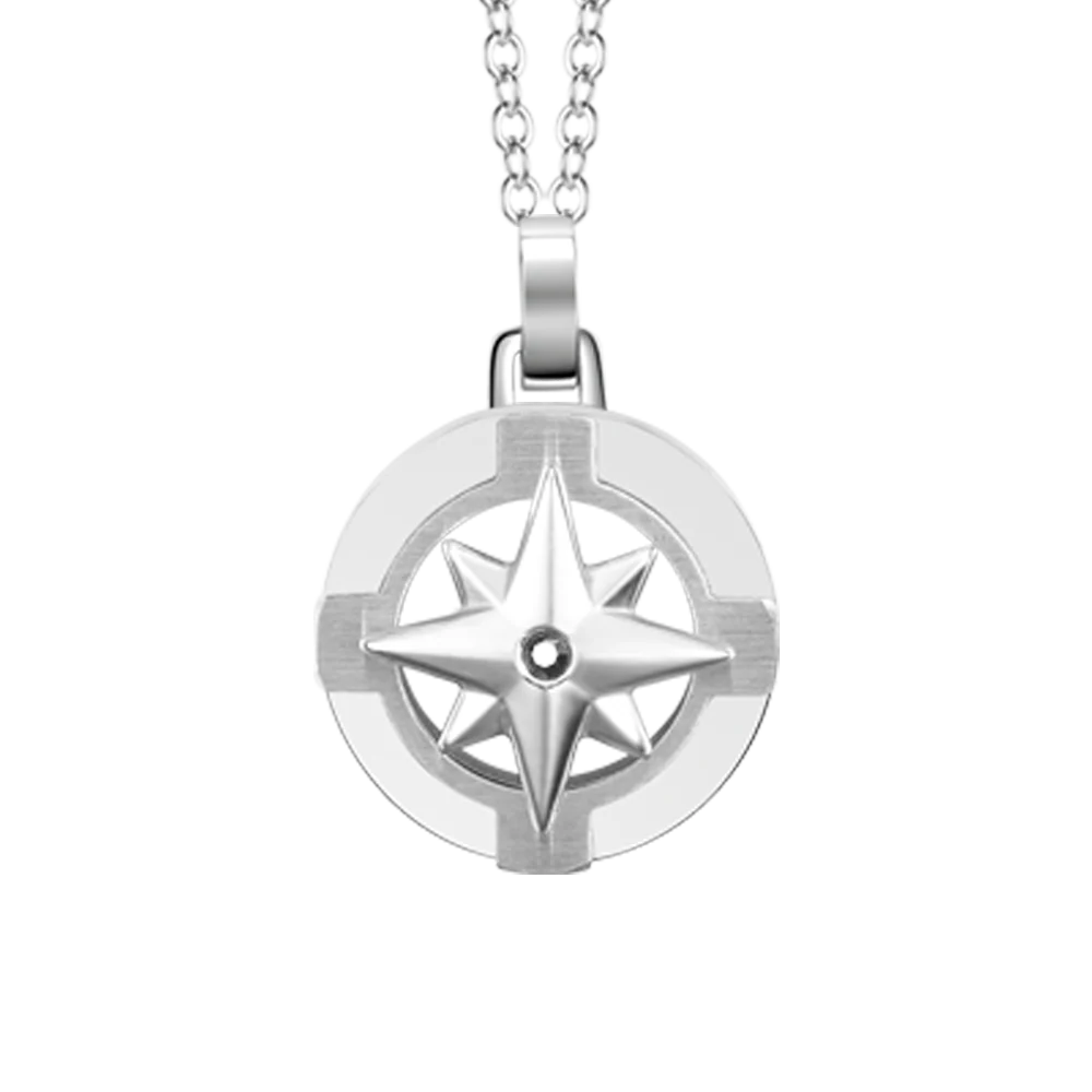 COLLANA UOMO IN ACCIAIO E ROSA DEI VENTI - Image 4