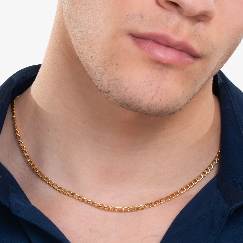 COLLANA UOMO IN ACCIAIO  IP GOLD - Image 2