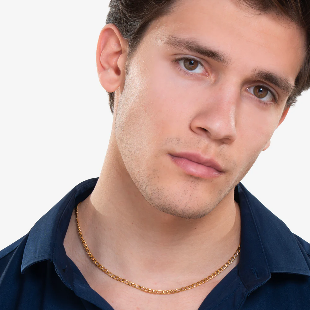 COLLANA UOMO IN ACCIAIO  IP GOLD - Image 3