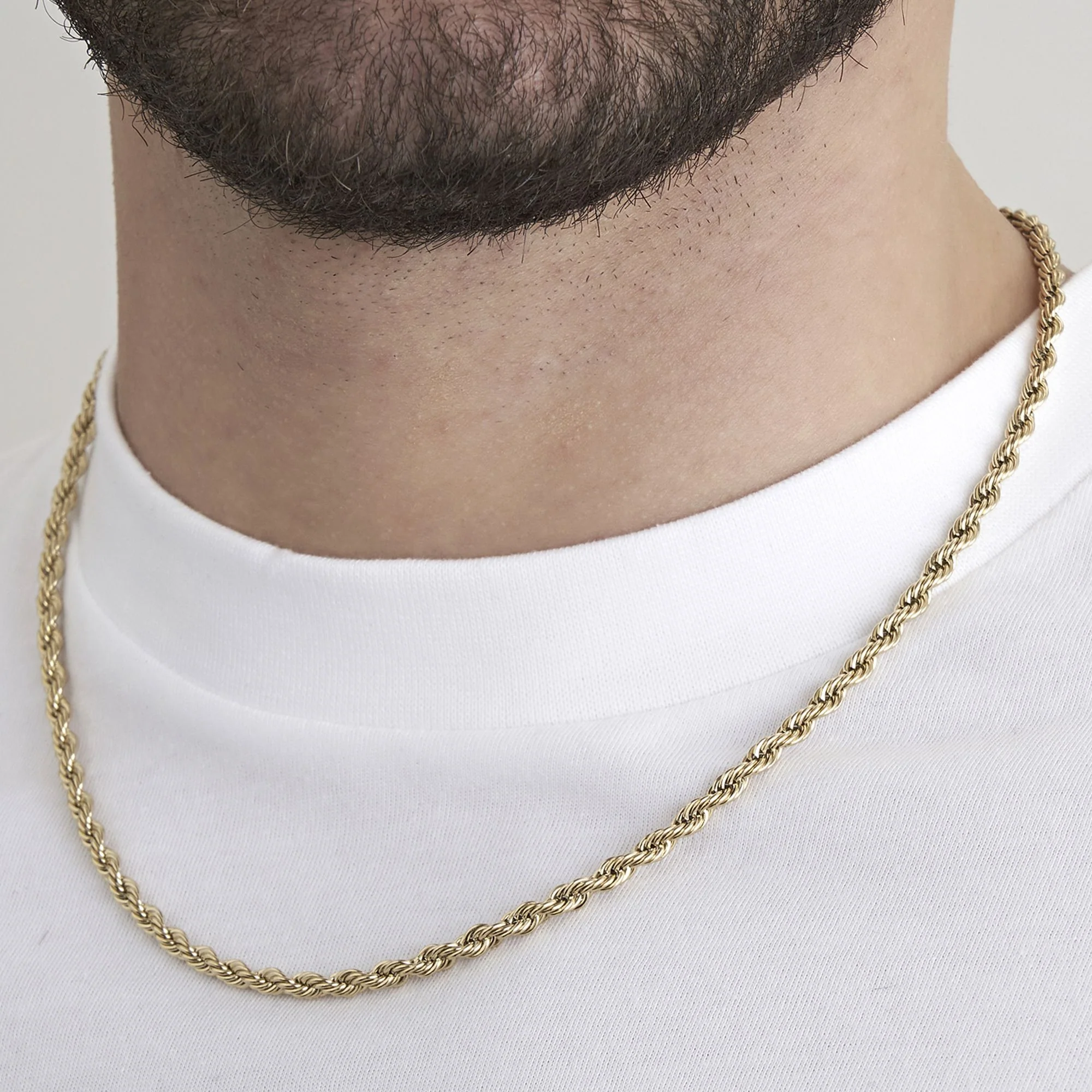 COLLANA UOMO IN ACCIAIO  IP GOLD - Image 2