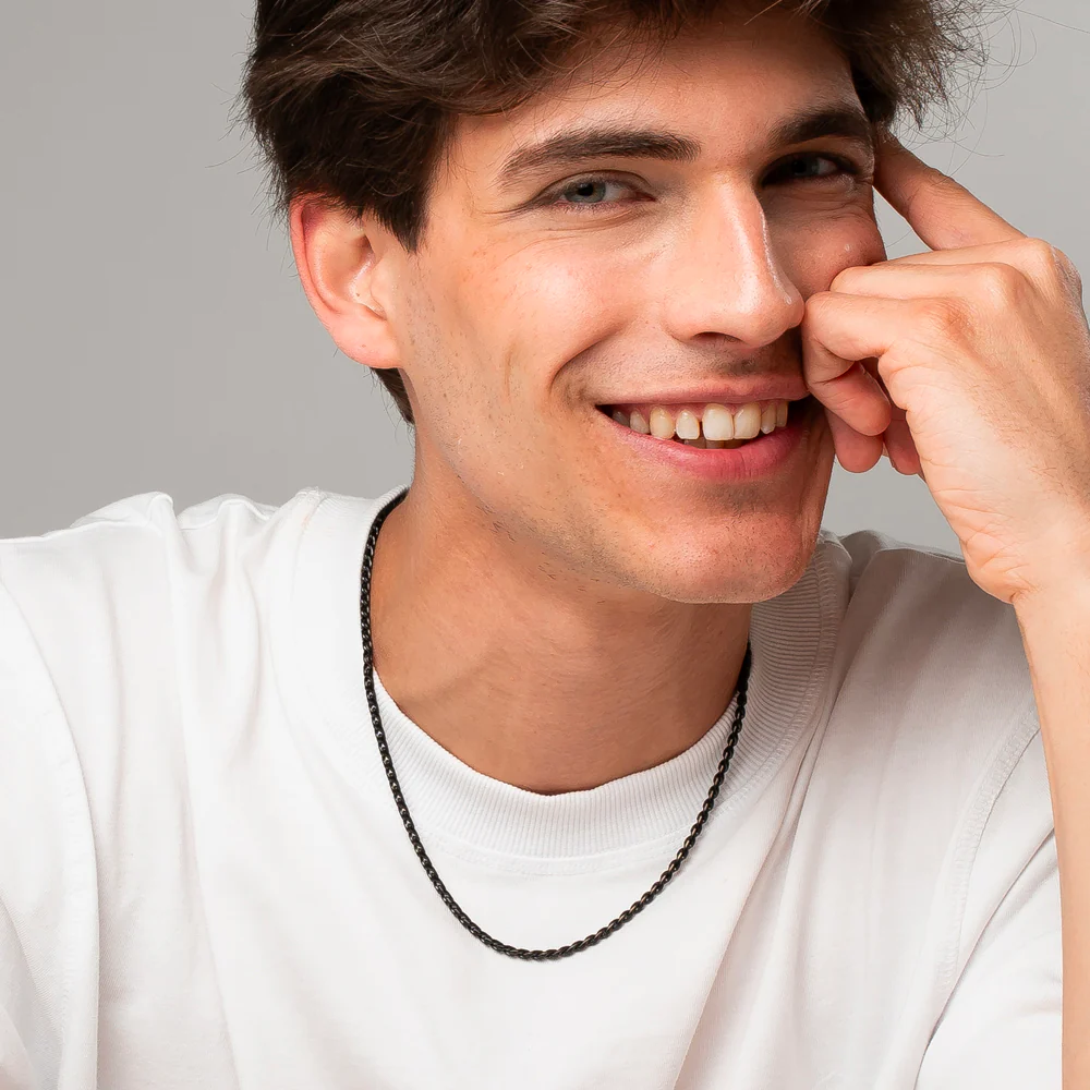 COLLANA UOMO IN ACCIAIO IP NERO - Image 3