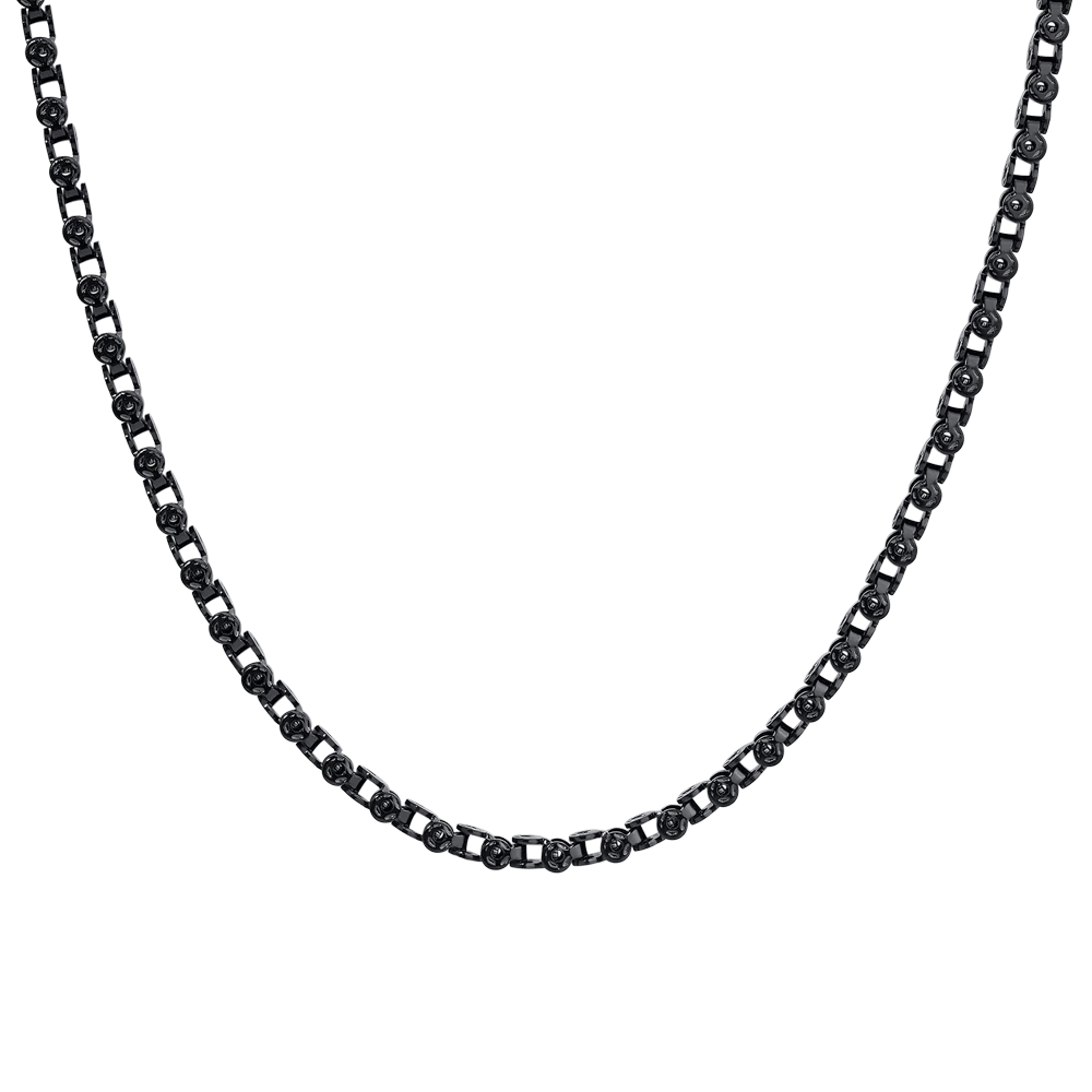 COLLANA UOMO IN ACCIAIO IP NERO