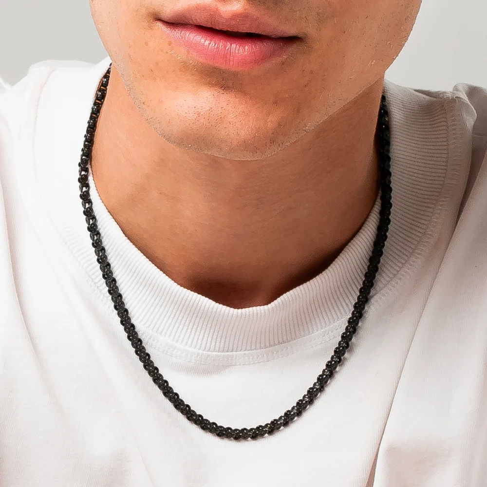 COLLANA UOMO IN ACCIAIO IP NERO - Image 2