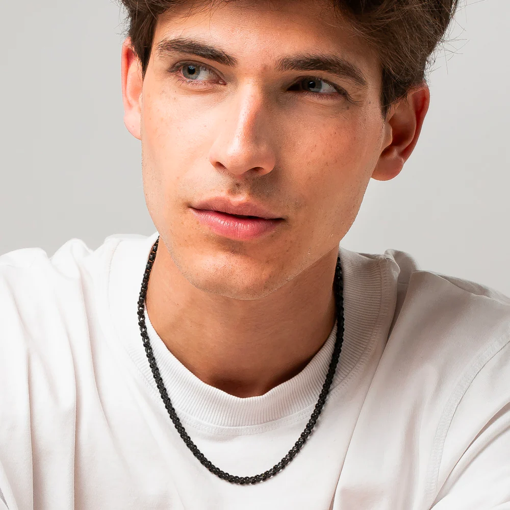 COLLANA UOMO IN ACCIAIO IP NERO - Image 3